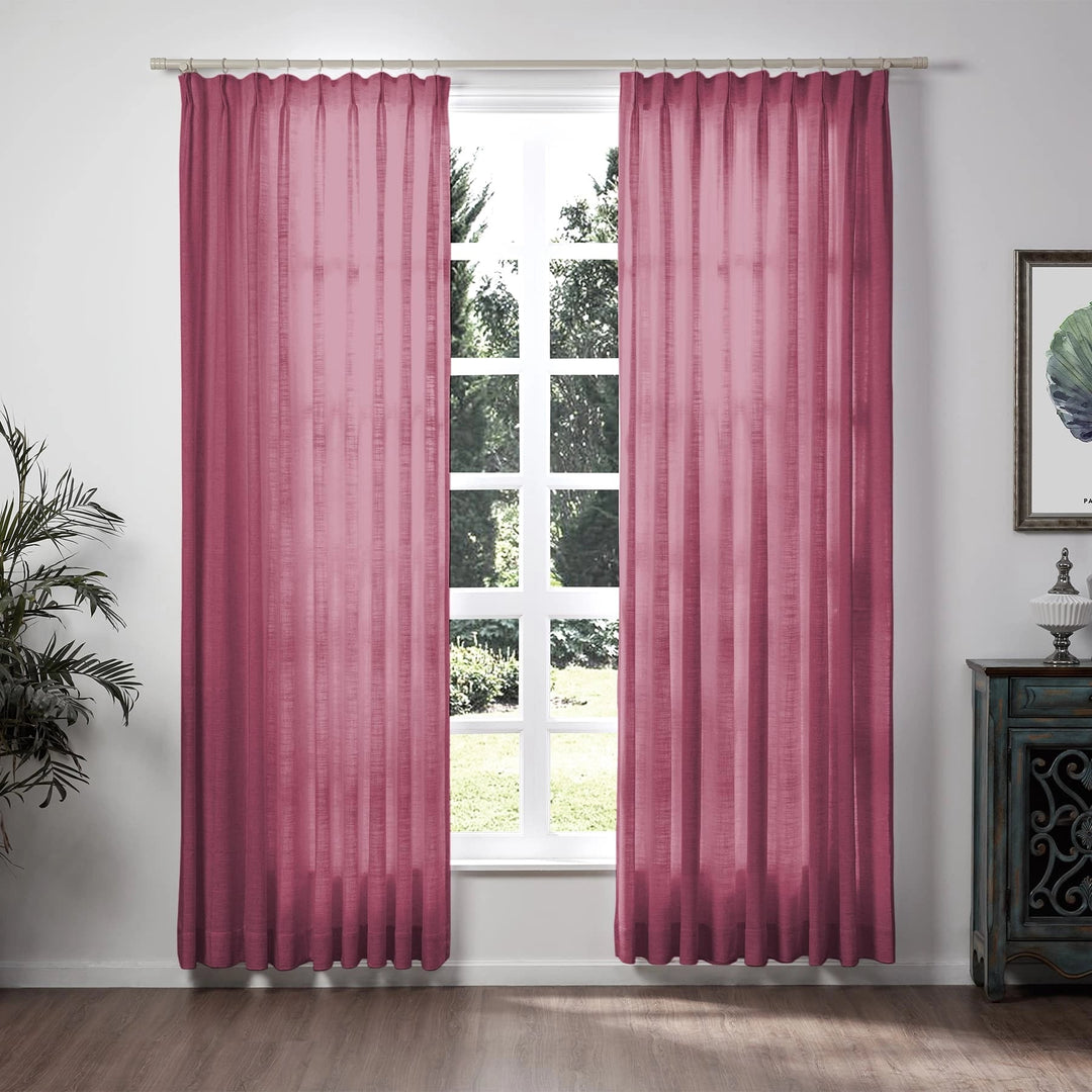 Lia Linen Curtains & Drapes Pleated