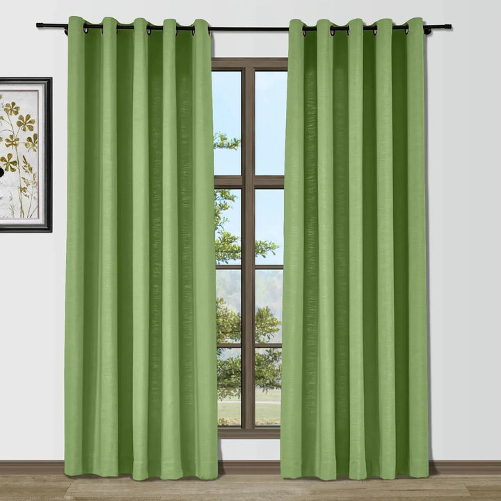 Lindy  Cotton Blend Curtains & Drapes Grommet