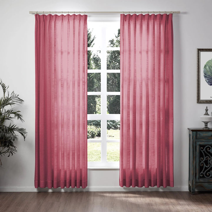 Lia Linen Curtains & Drapes Pleated