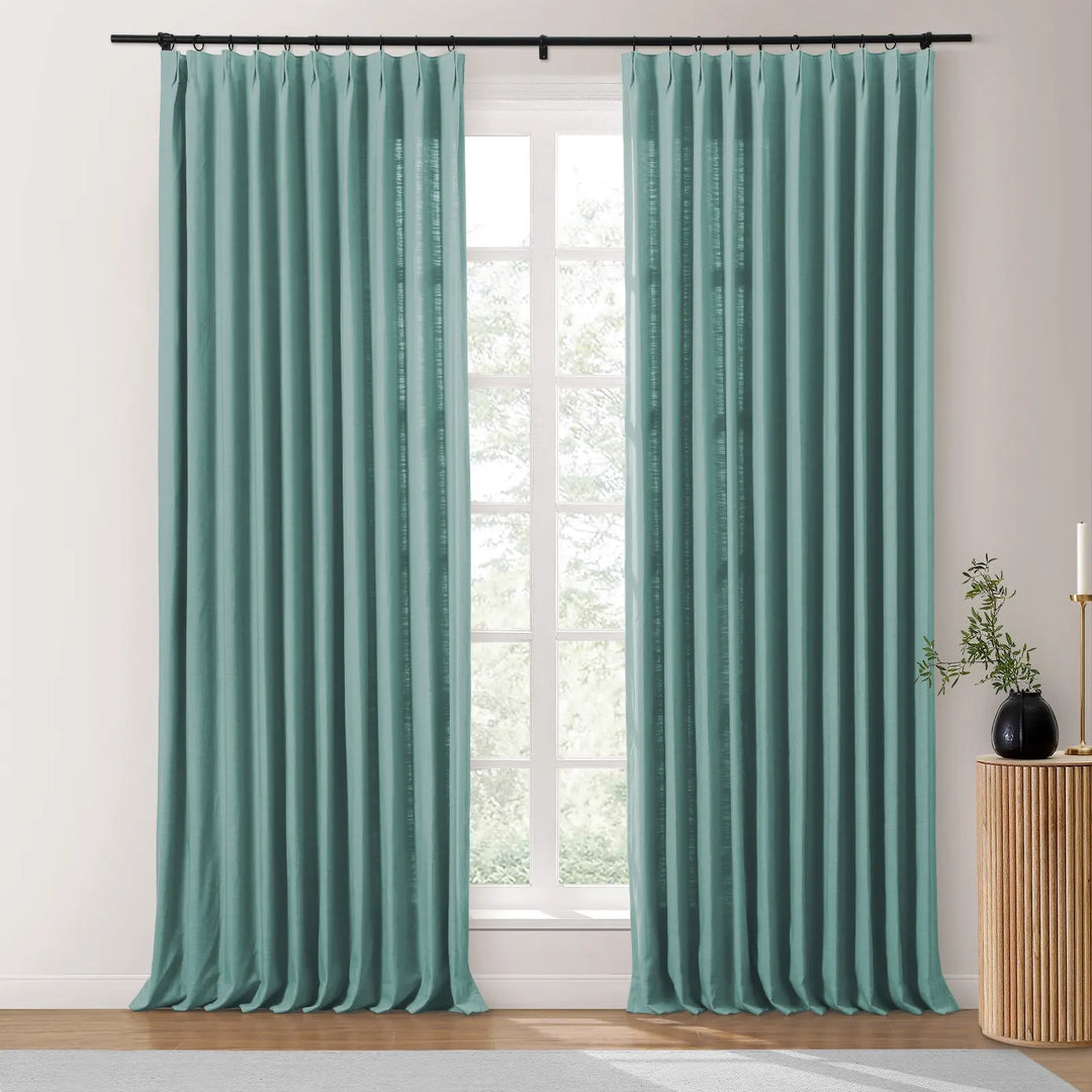 Lindy Cotton Blend Curtains & Drapes French Pleated