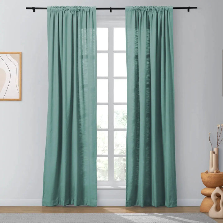 Lindy Cotton Blend Curtains & Drapes Soft Top