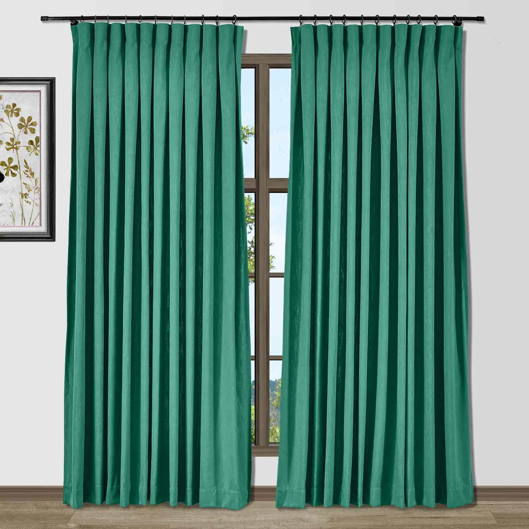 Lindy Cotton Blend Curtains & Drapes French Pleated