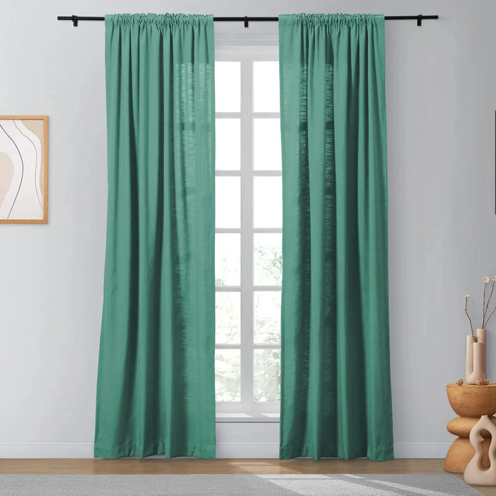 Lindy Cotton Blend Curtains & Drapes Soft Top