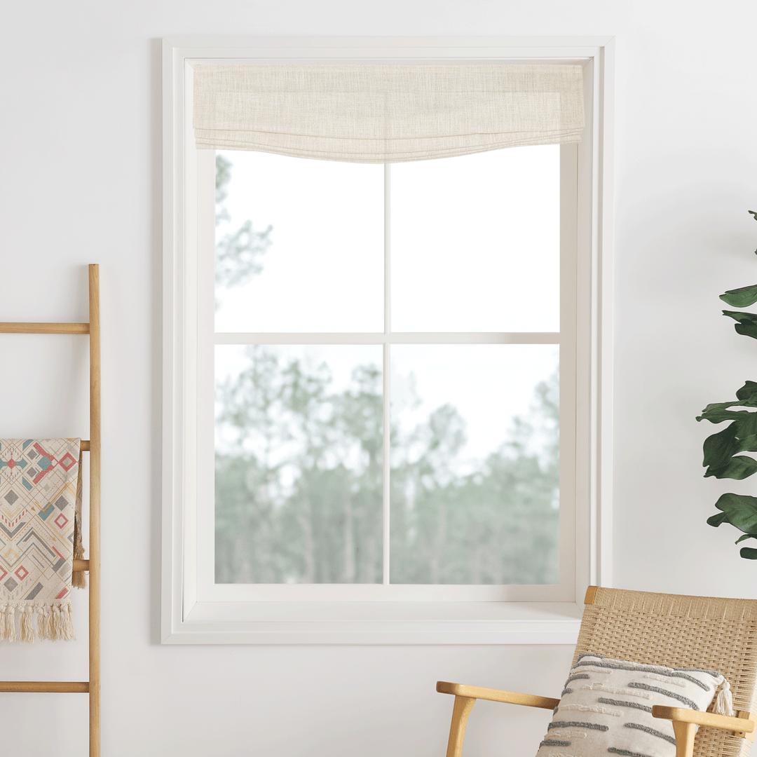 Belgian Linen Flax Roman Blinds & Shades | Flat Fold