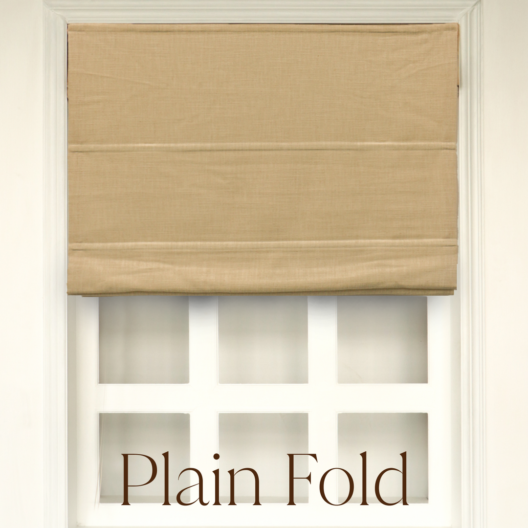 Belgian Linen Flax Roman Blinds & Shades | Plain Fold