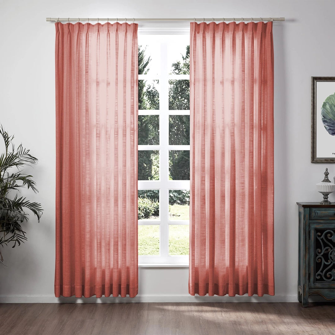 Lia Linen Curtains & Drapes Pleated