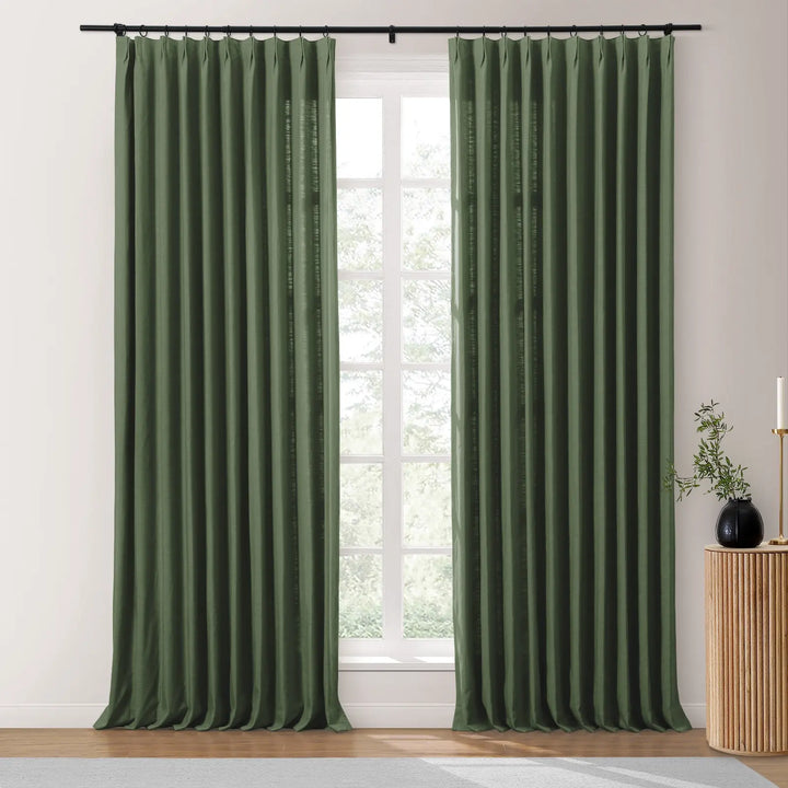 Lindy Cotton Blend Curtains & Drapes French Pleated