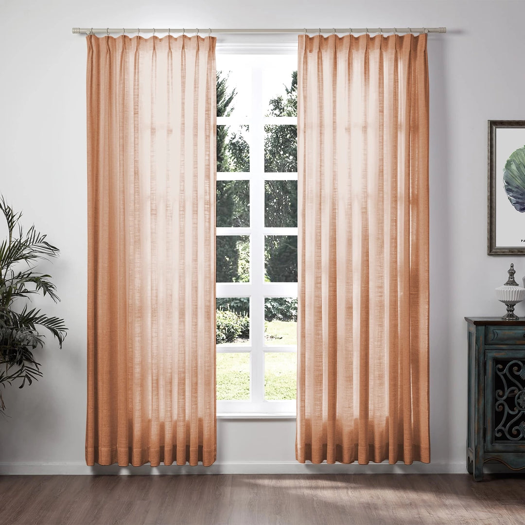 Lia Linen Curtains & Drapes Pleated