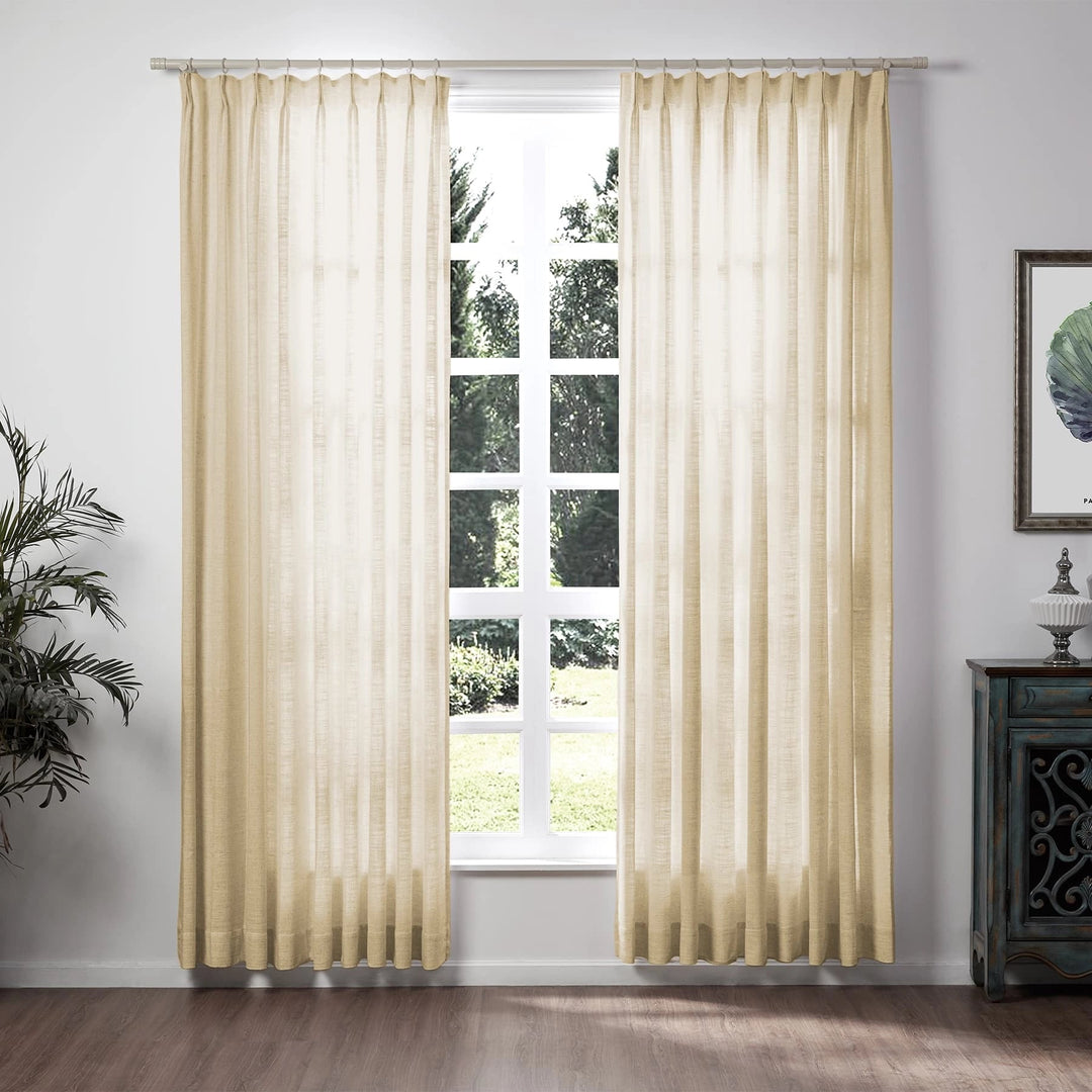 Lia Linen Curtains & Drapes Pleated