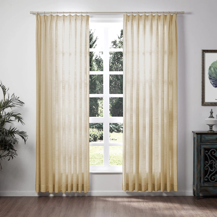 Lia Linen Curtains & Drapes Pleated