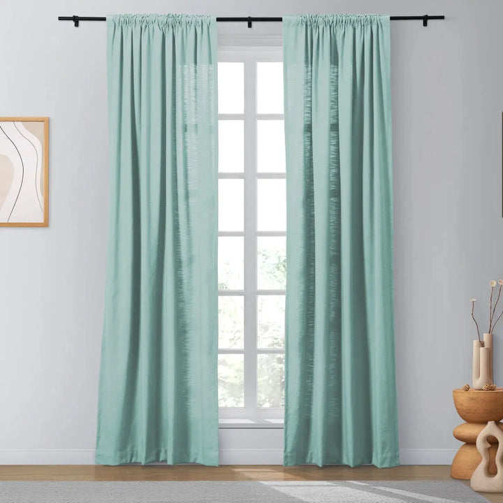 Lindy Cotton Blend Curtains & Drapes Soft Top