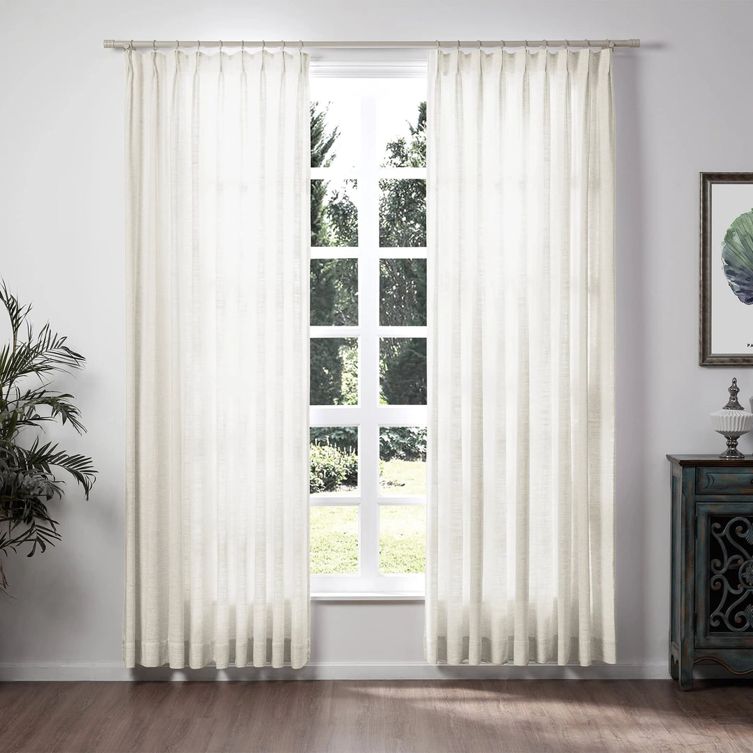 Lia Linen Curtains & Drapes Pleated