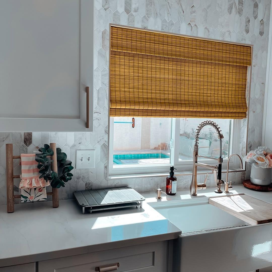 Panda Woven Bamboo Blinds & Shade|Retro Carbonized