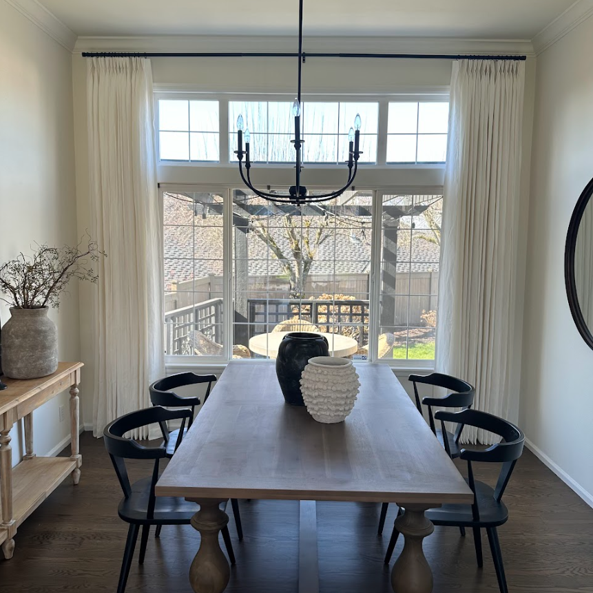 Belgian Linen Flax Curtains & Drapes Pleated
