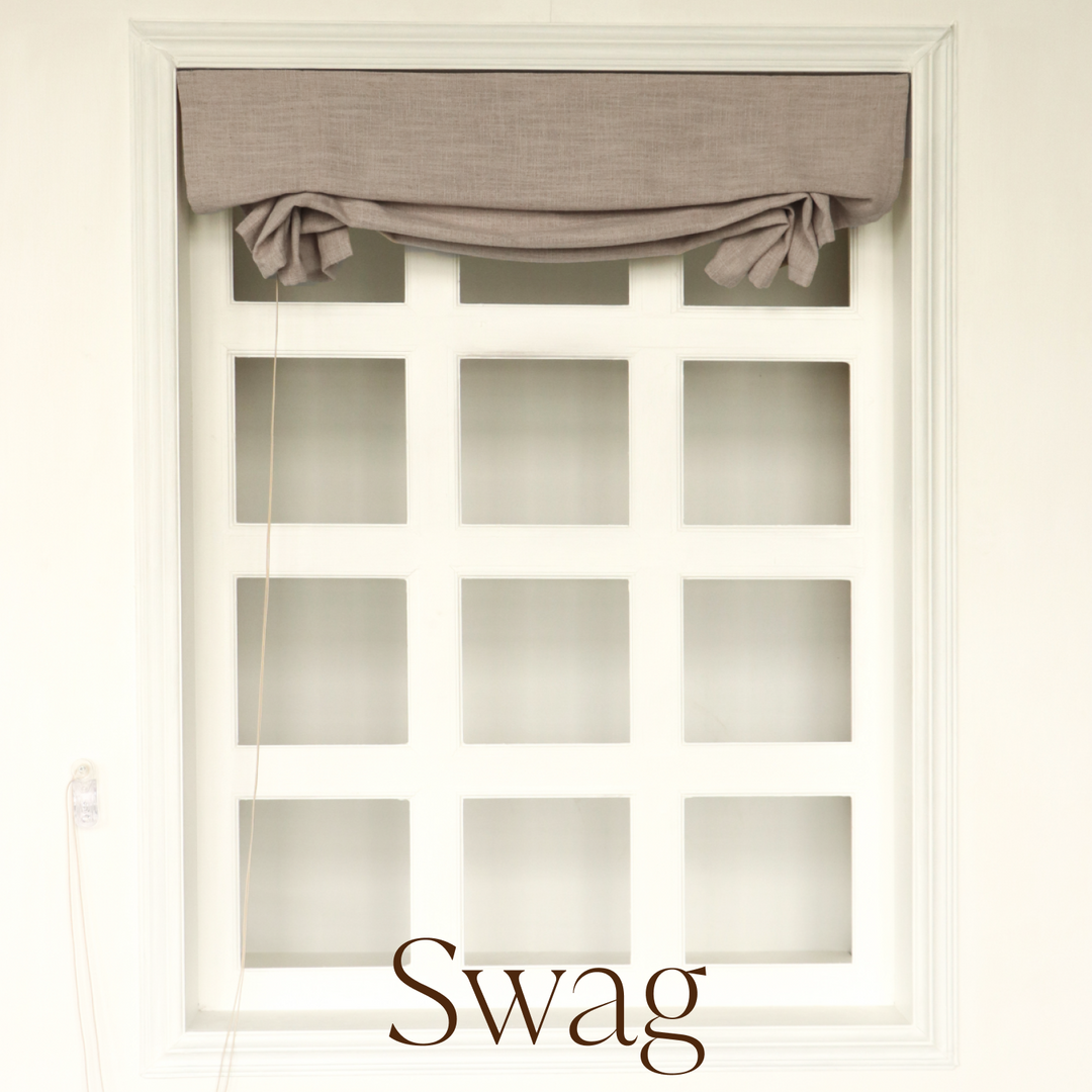 Lia Linen Roman Blinds & Shades Cord Lift | Swag