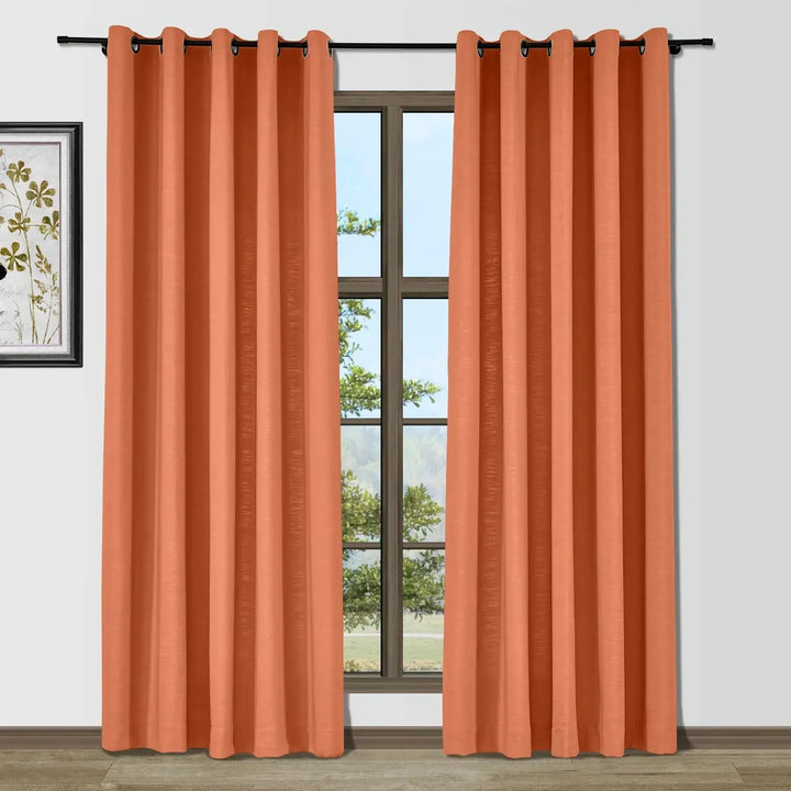 Lindy  Cotton Blend Curtains & Drapes Grommet