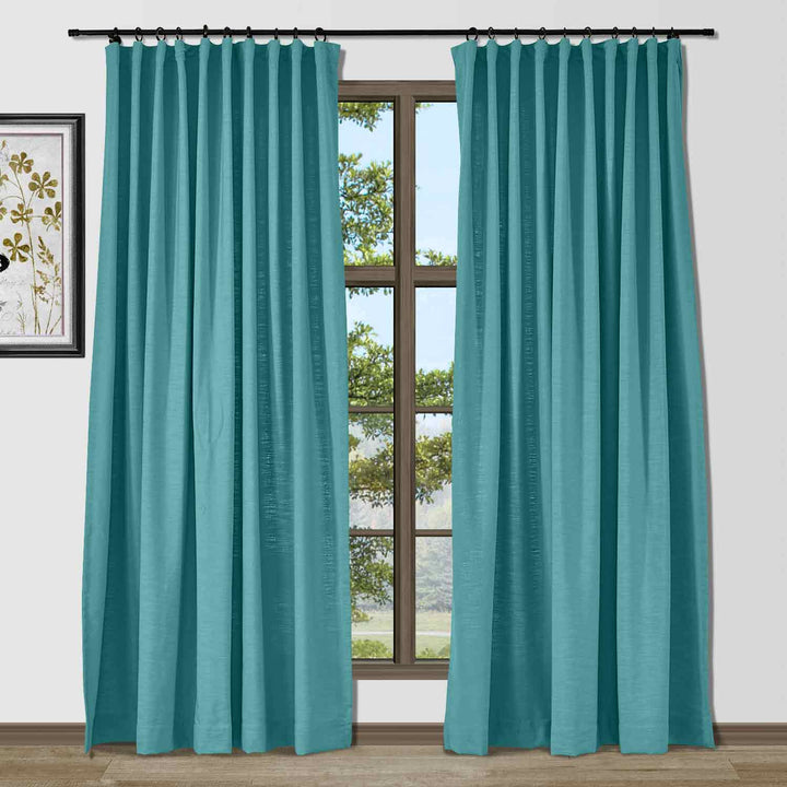 Lindy Cotton Blend Curtains & Drapes French Pleated