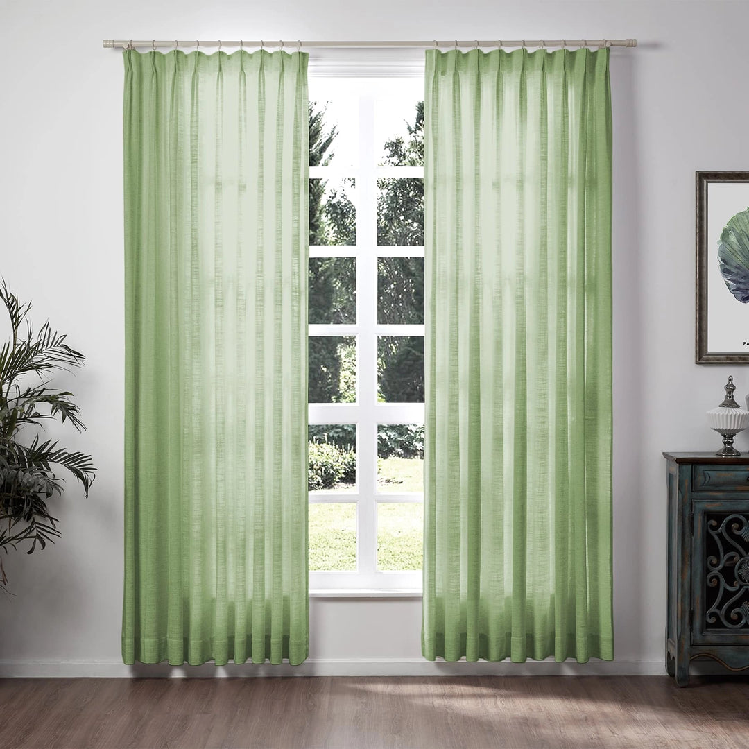 Lia Linen Curtains & Drapes Pleated