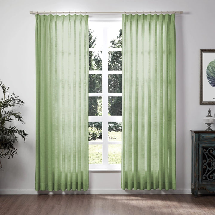 Lia Linen Curtains & Drapes Pleated