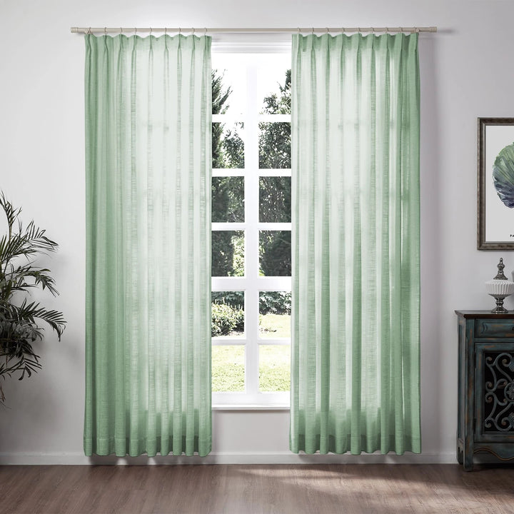 Lia Linen Curtains & Drapes Pleated