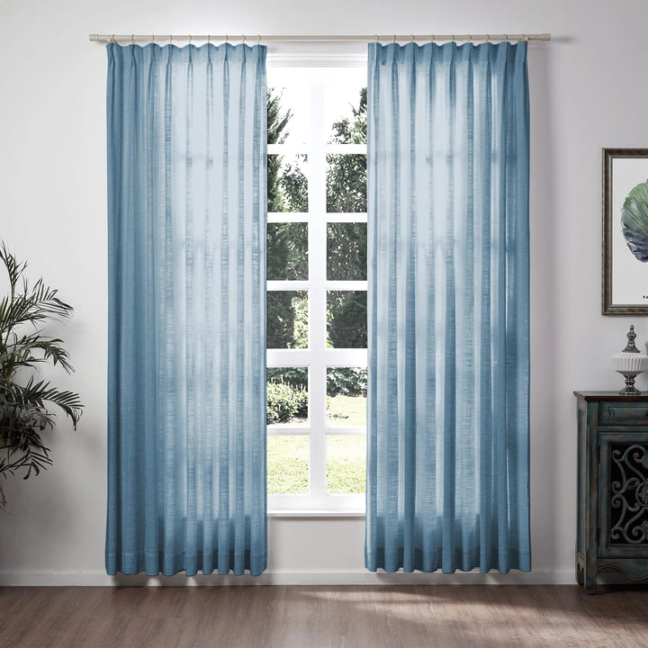 Lia Linen Curtains & Drapes Pleated