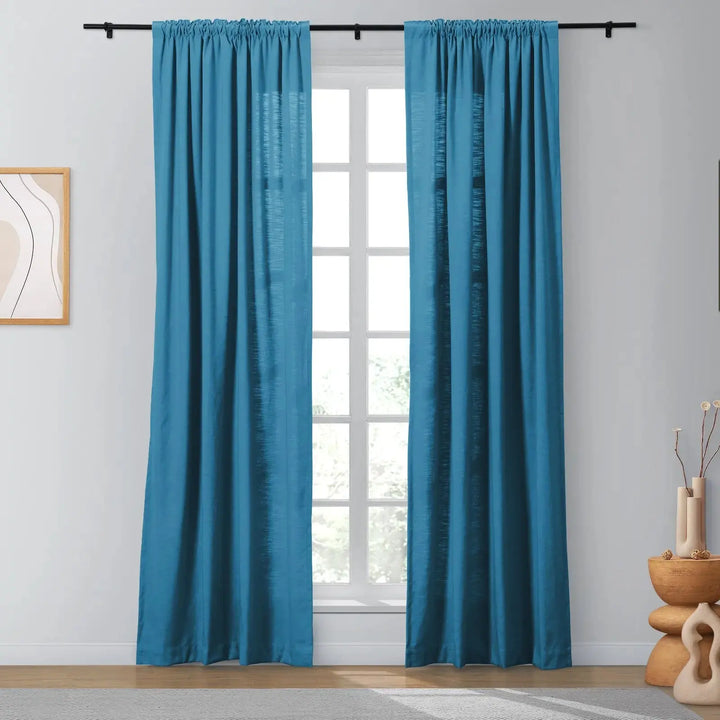 Lindy Cotton Blend Curtains & Drapes Soft Top