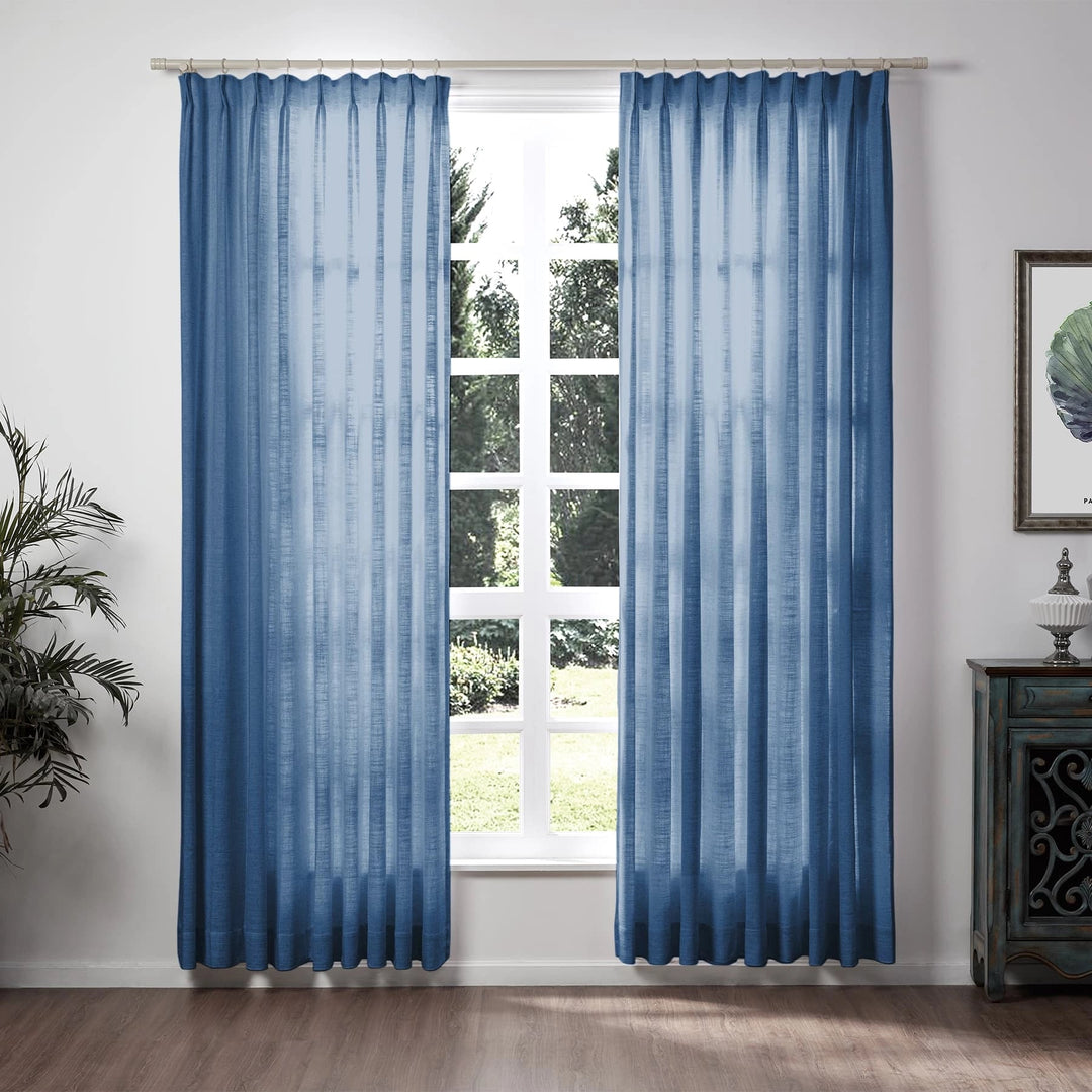 Lia Linen Curtains & Drapes Pleated