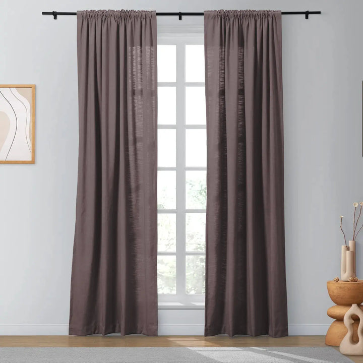 Lindy Cotton Blend Curtains & Drapes Soft Top