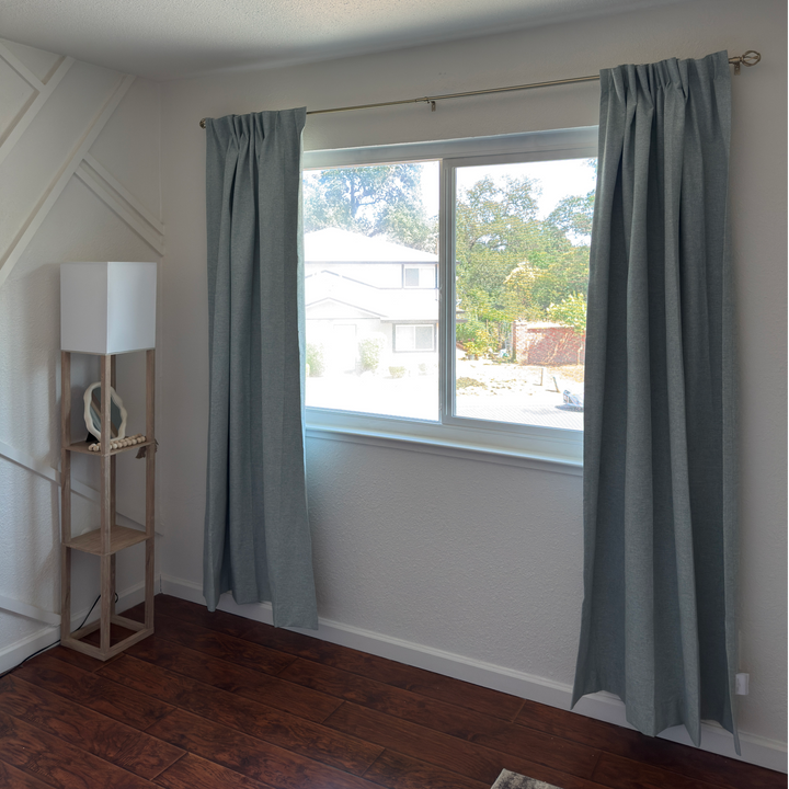 Haven Blackout Yarn-Dyed Faux Linen Curtains & Drapes Pleated