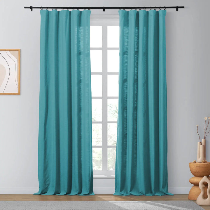 Lindy Cotton Blend Curtains & Drapes French Pleated