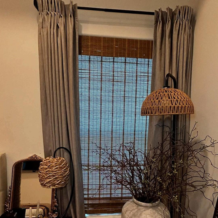 Tina Woven Bamboo Shade| Cloudy Carbon