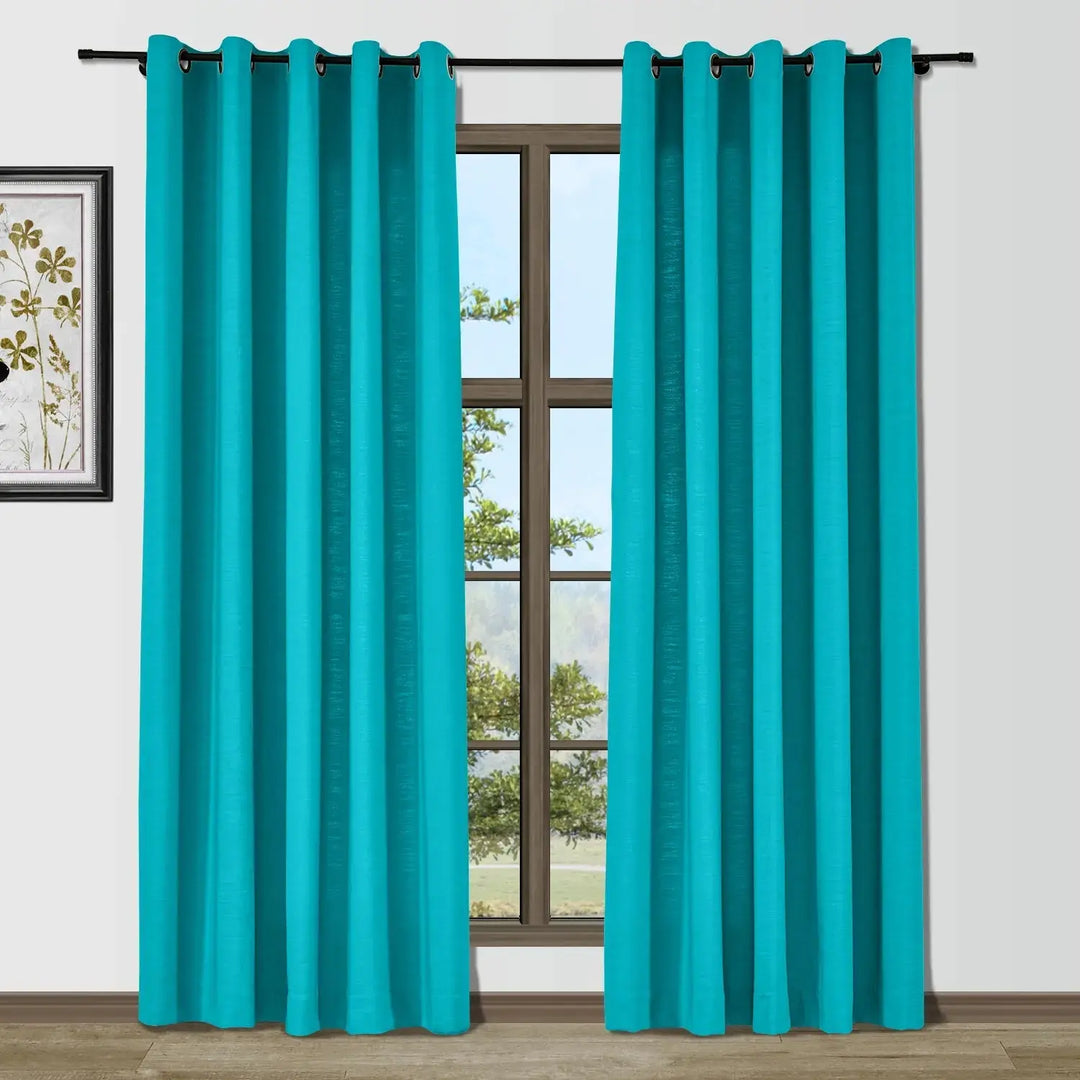 Lindy  Cotton Blend Curtains & Drapes Grommet