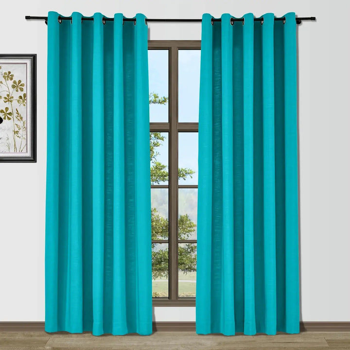 Lindy  Cotton Blend Curtains & Drapes Grommet