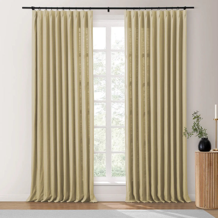 Lindy Cotton Blend Curtains & Drapes French Pleated