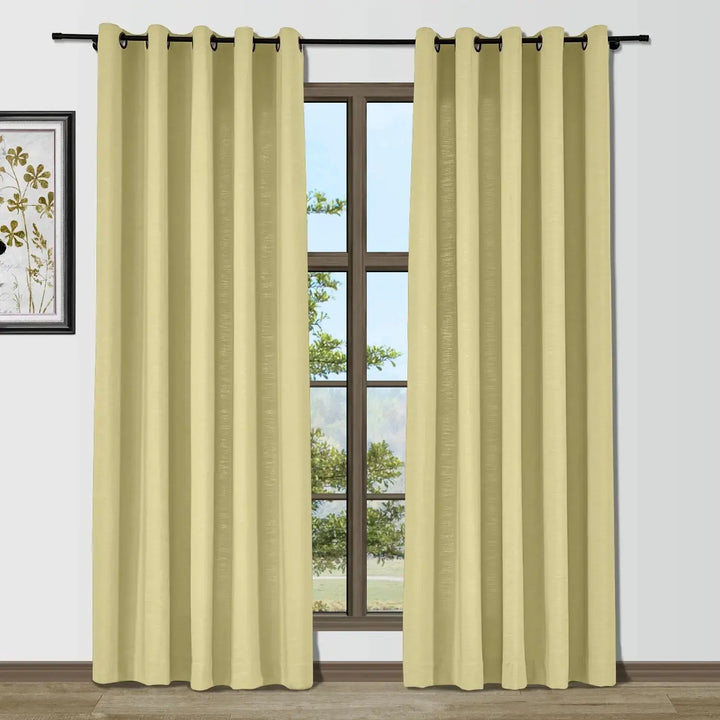 Lindy  Cotton Blend Curtains & Drapes Grommet