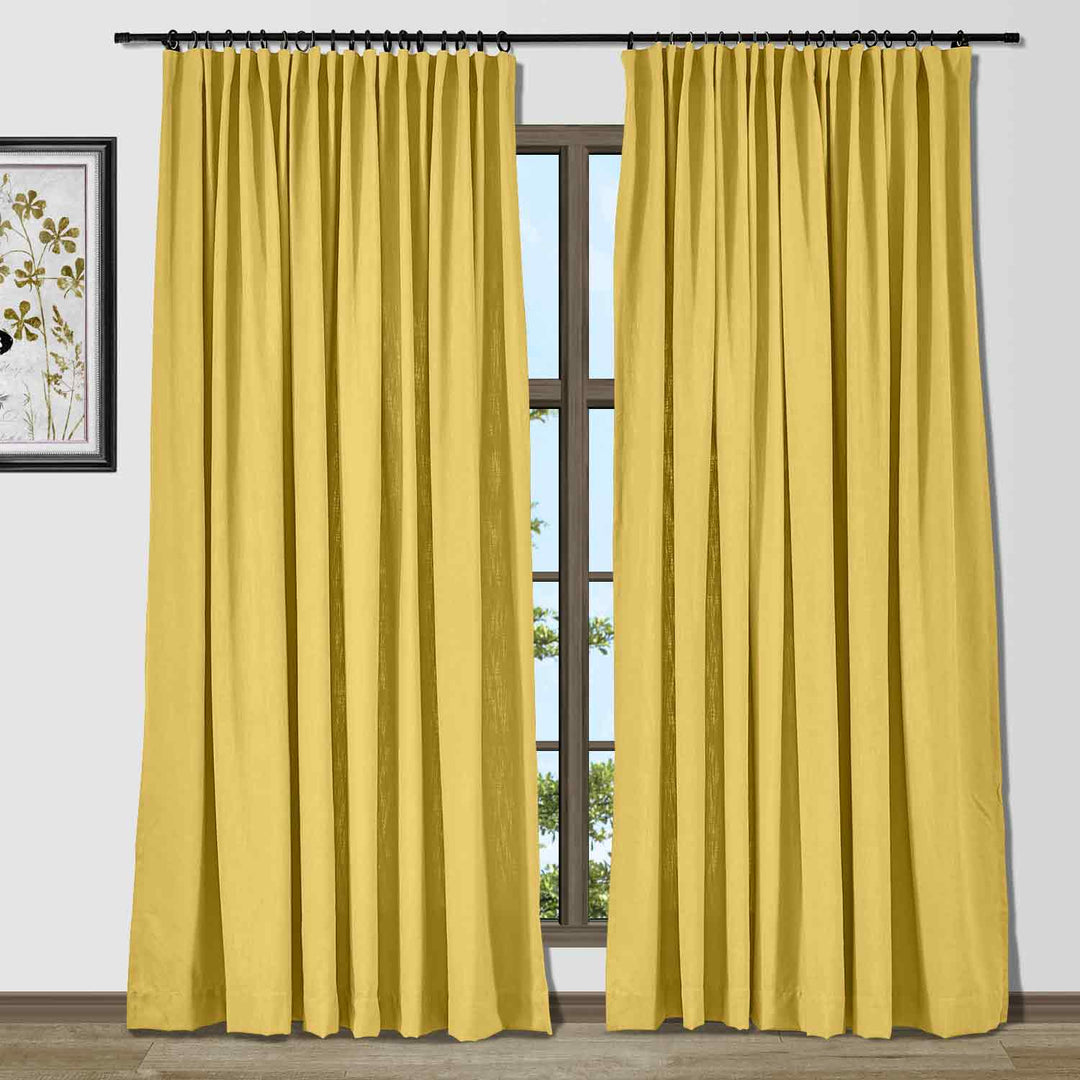 Lindy Cotton Blend Curtains & Drapes French Pleated