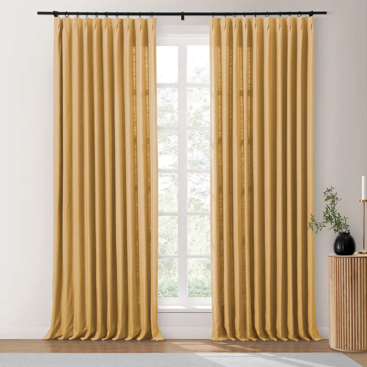 Lindy Cotton Blend Curtains & Drapes French Pleated