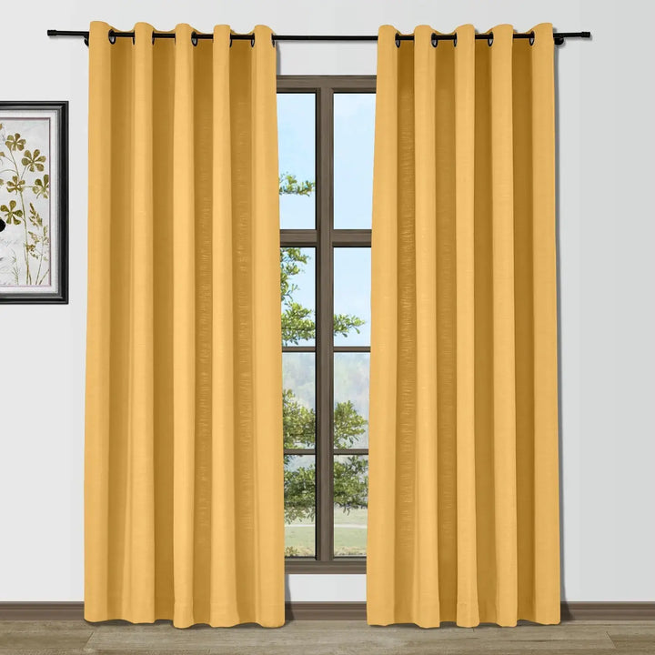 Lindy  Cotton Blend Curtains & Drapes Grommet