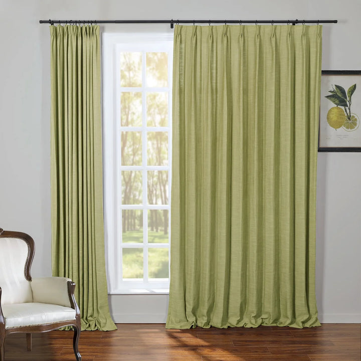 Kay Linen Curtains & Drapes Pleated