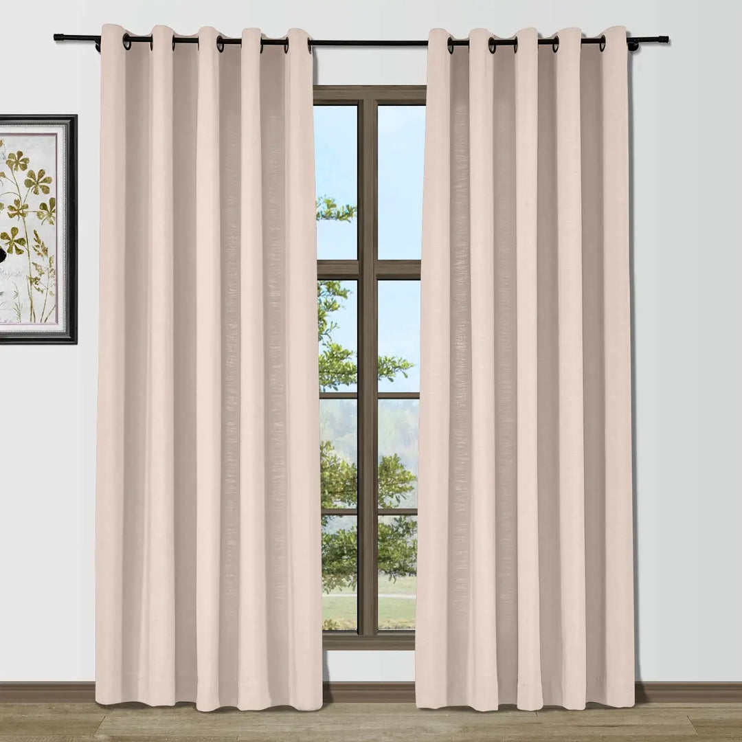 Lindy  Cotton Blend Curtains & Drapes Grommet