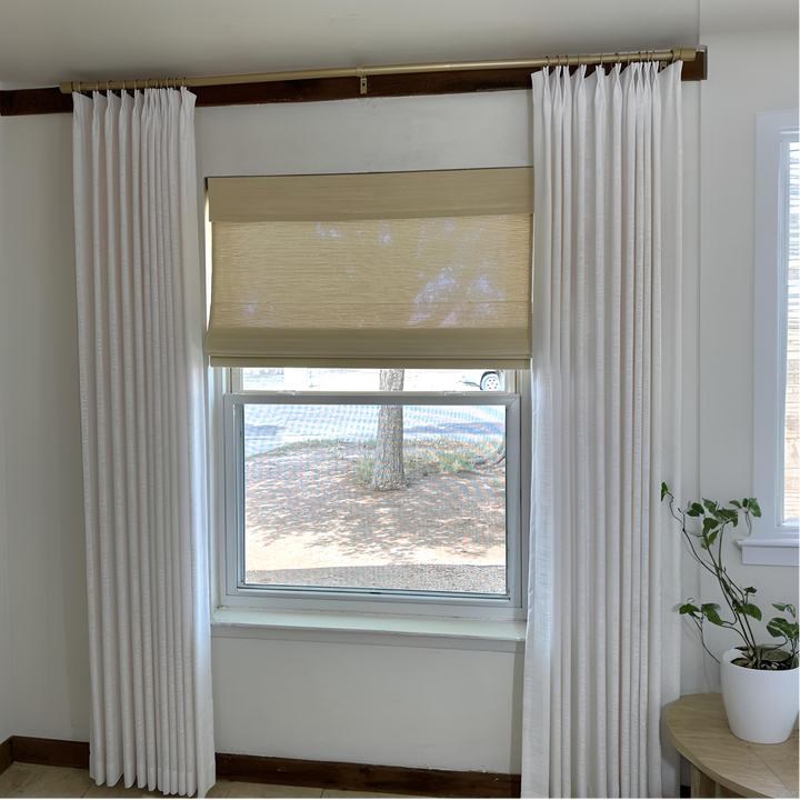 Tina Woven Bamboo Shade| Ivory White
