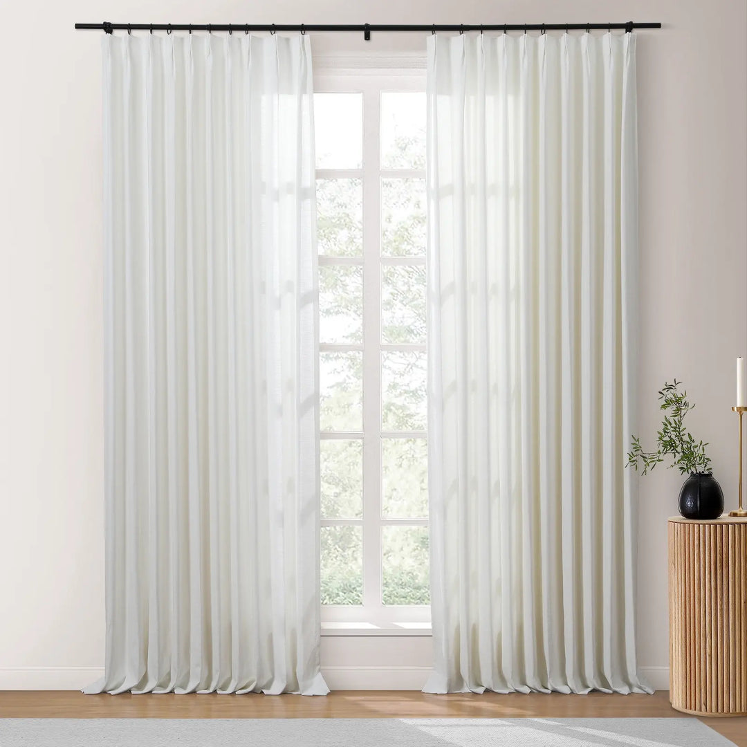 Lindy Cotton Blend Curtains & Drapes French Pleated