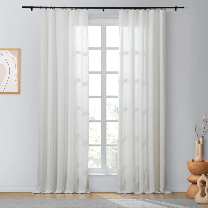 Lindy Cotton Blend Curtains & Drapes French Pleated