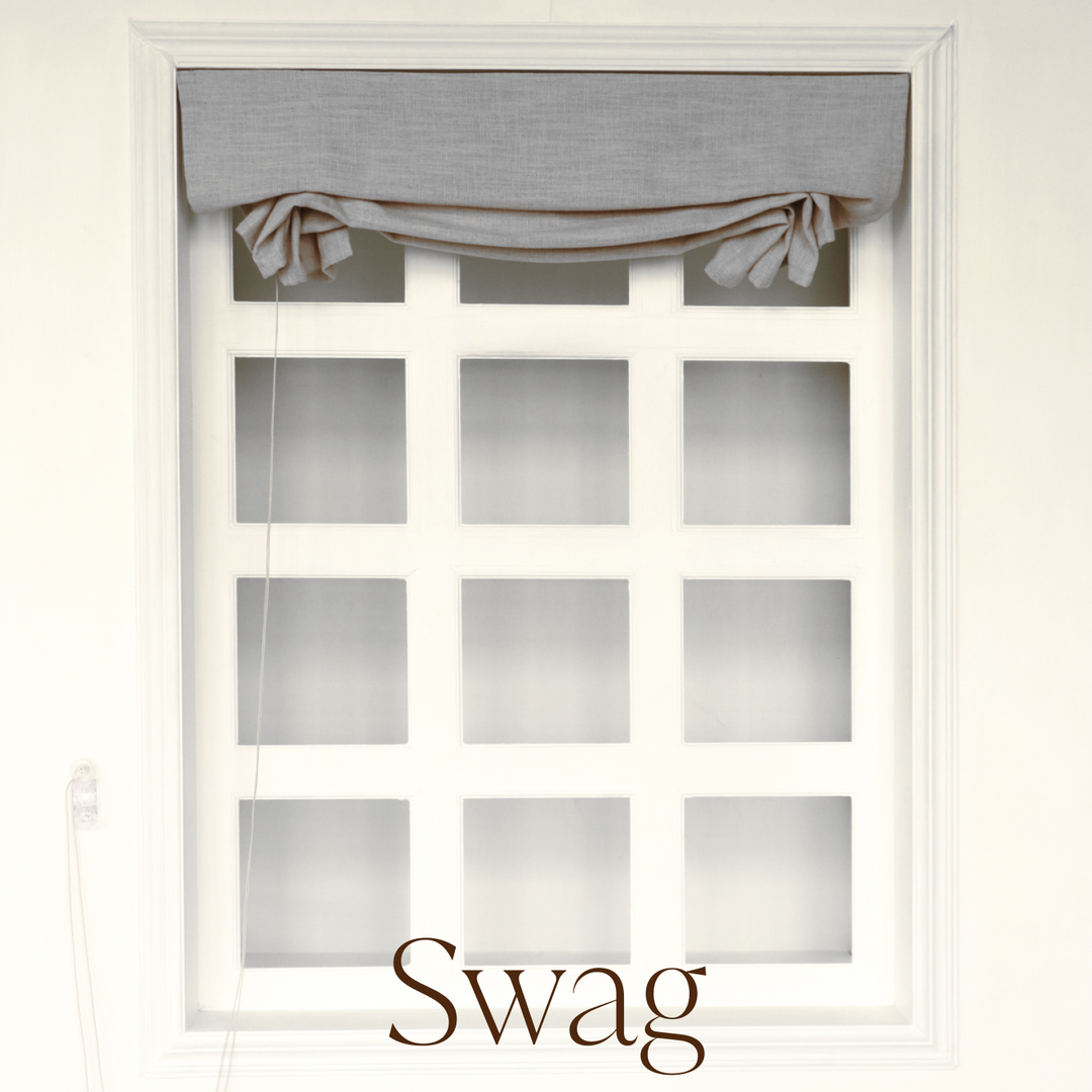 Sia Linen Roman Blinds & Shades Cord Lift | Swag