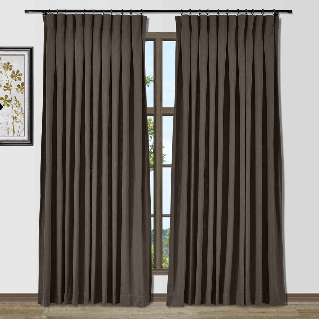 Lindy Cotton Blend Curtains & Drapes French Pleated