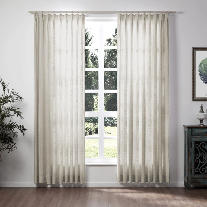 Lia Linen Curtains & Drapes Pleated