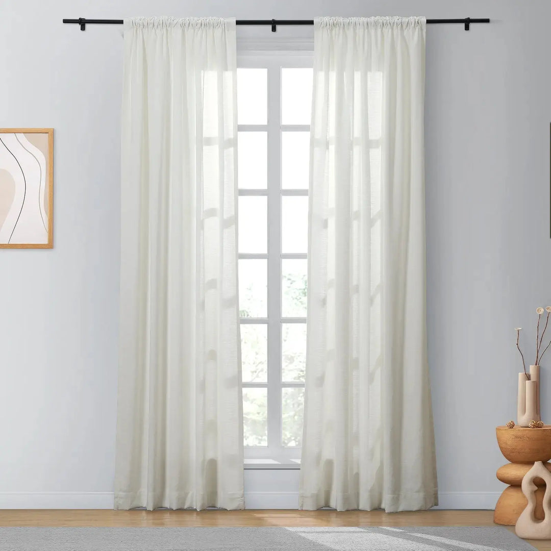 Lindy Cotton Blend Curtains & Drapes Soft Top