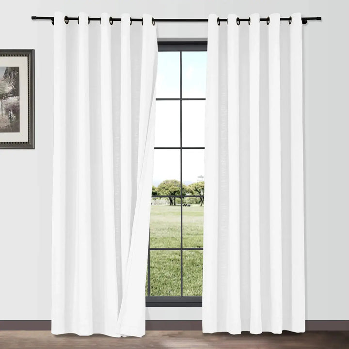 Lindy  Cotton Blend Curtains & Drapes Grommet