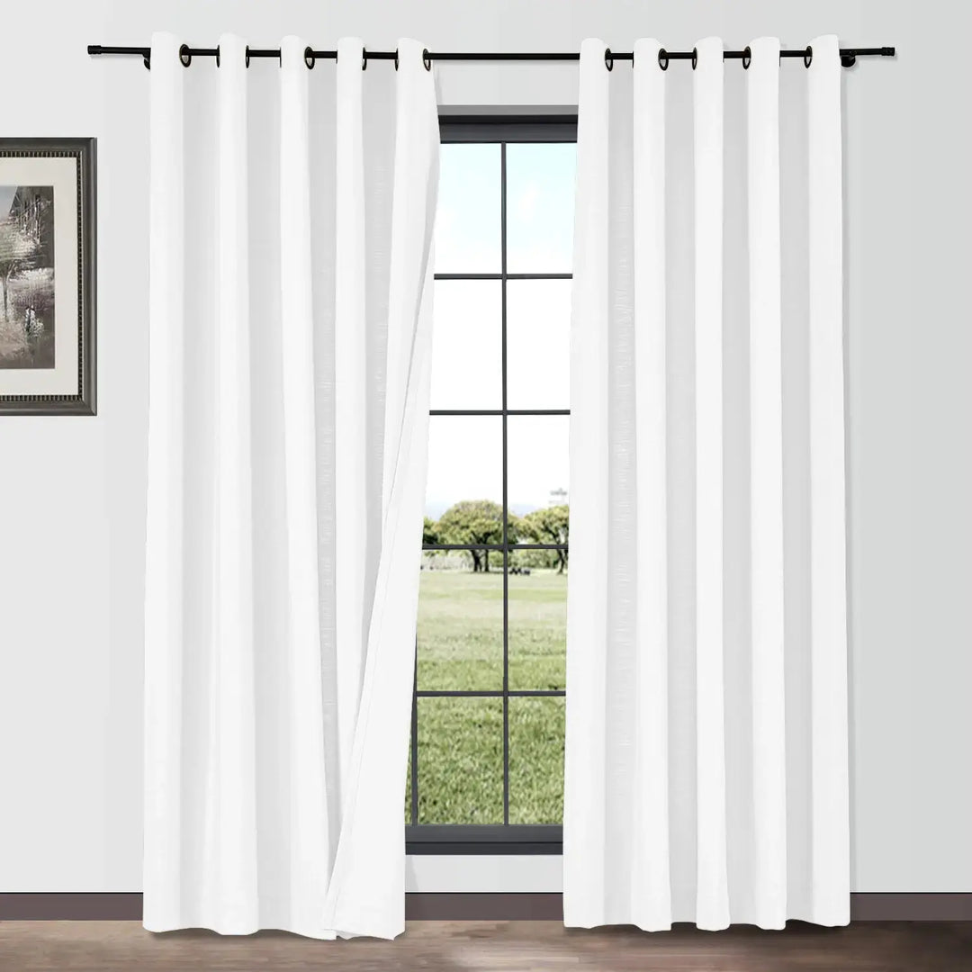 Lindy  Cotton Blend Curtains & Drapes Grommet