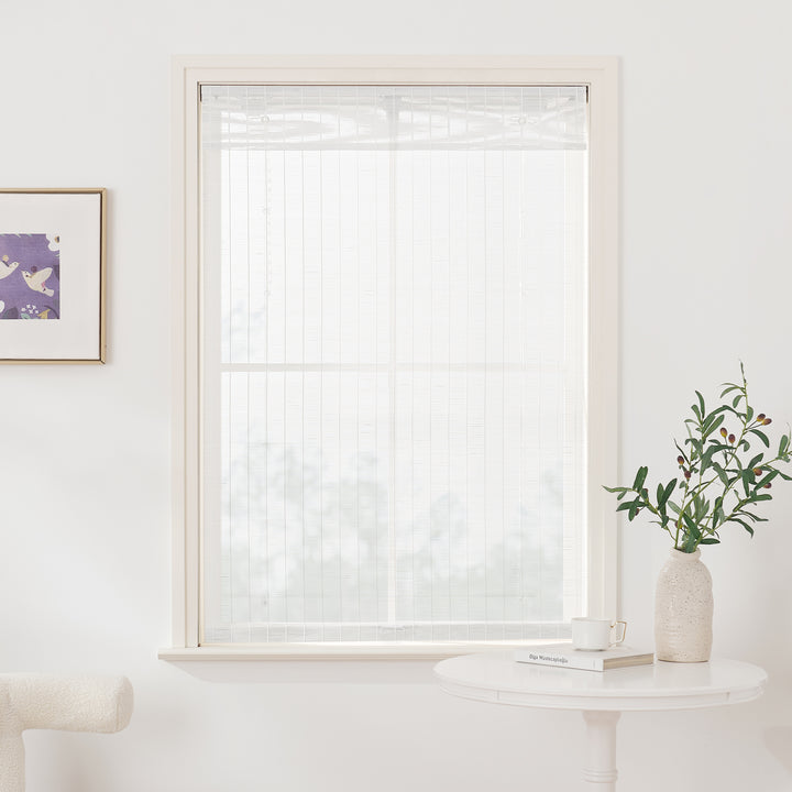 Panda Woven Bamboo Blinds & Shade|Pure White